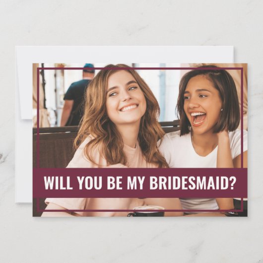 Nu, wet verrast Funny Bridesmaid Kaart (Achterkant)