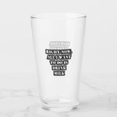 Nu wil ik alleen maar Drink melk. Glas (Voorkant)