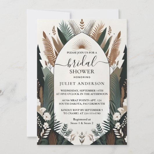 Nu Wood Tree Rustic Barn Boerderij Arch Vrijgezell Kaart (Voorkant)