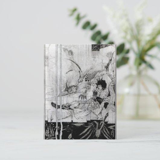 Nu zag koning Arthur het Questing Beast Briefkaart (Staand voorkant)