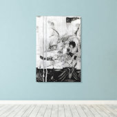 Nu zag koning Arthur het Questing Beast Canvas Afdruk (Insitu (Houten vloer))