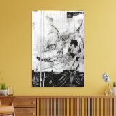 Nu zag koning Arthur het Questing Beast Canvas Afdruk (Insitu (Woonkamer))