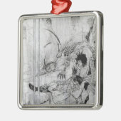 Nu zag koning Arthur het Questing Beast Metalen Ornament (Links)