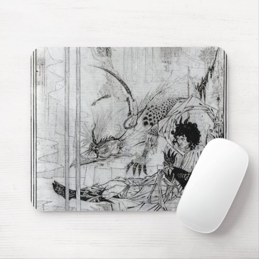 Nu zag koning Arthur het Questing Beast Muismat (Met muis)