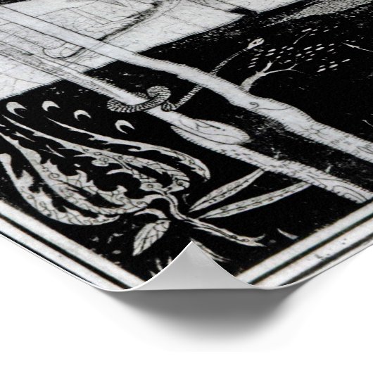 Nu zag koning Arthur het Questing Beast Poster (Hoek)