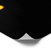 Nu ziet hij je zwarte kat poster (Hoek)