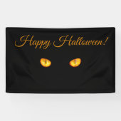 Nu ziet hij je zwarte kat tekst toevoegen spandoek (Horizontaal)