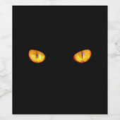 Nu ziet hij je zwarte kat wijn etiket (Enkel label)