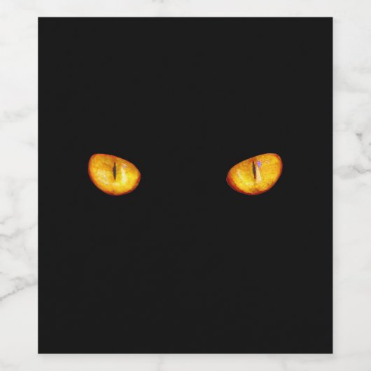 Nu ziet hij je zwarte kat wijn etiket (Enkel label)