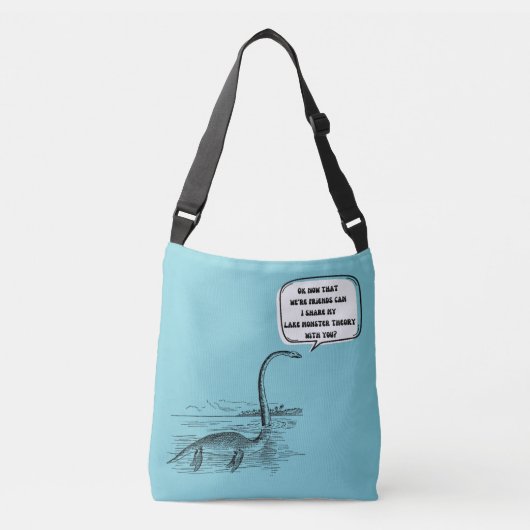 Nu zijn we bevriende grappige Nessie  Art Retro Crossbody Tas (Voorkant)