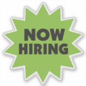 Nu zwart huren op groene sterrensprong sticker (Voorkant)