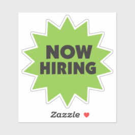 Nu zwart huren op groene sterrensprong sticker