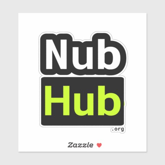 Nub Hub Logo Sticker met Black Trim (Vel)