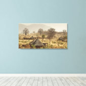 Nuba-gebergte, Nugera-dorp Canvas Afdruk (Insitu (Houten vloer))