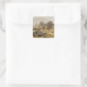 Nuba-gebergte, Nugera-dorp Vierkante Sticker (Tas)