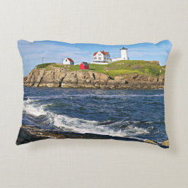 Nubble Light, Cape Neddick Maine Accent Pillow Kussen