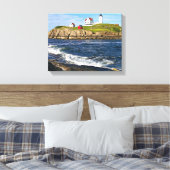 Nubble Light, Cape Neddick Maine Canvas Print (Insitu (Slaapkamer))