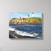 Nubble Light, Cape Neddick Maine Canvas Print (Voorkant)