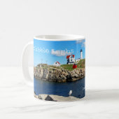 Nubble Light, Cape Neddick, Maine Koffiemok (Voorkant links)