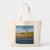 Nubble Light, Cape Neddick Maine Large Canvas tas (Voorkant)