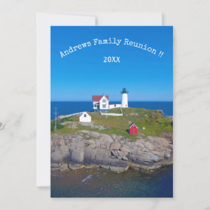 Nubble Light Family Reunion Maine Lighthouse Party Kaart
