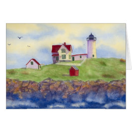 Nubble Light House York Maine Blank Kaart