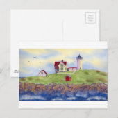 Nubble Light House York Maine Briefkaart (Voorkant / Achterkant)