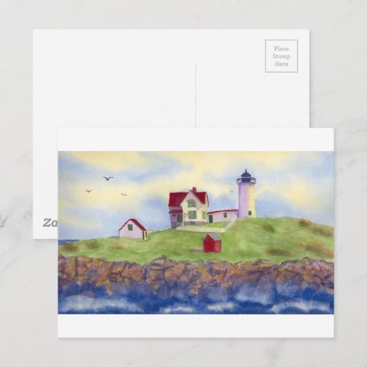 Nubble Light House York Maine Briefkaart (Voorkant / Achterkant)