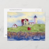 Nubble Light House York Maine Briefkaart (Voorkant / Achterkant)