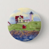 Nubble Light House York Maine Button (Voorkant)
