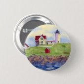 Nubble Light House York Maine Button (Voorkant /achterkant)