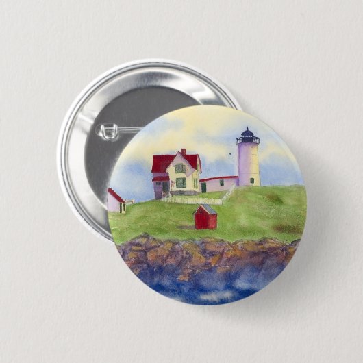 Nubble Light House York Maine Button (Voorkant /achterkant)