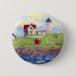 Nubble Light House York Maine Button