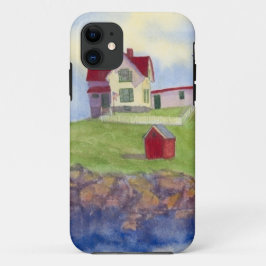 Nubble Light House York Maine iPhone 11 Hoesje