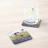 Nubble Light House York Maine Drankjes Onderzetter (Rechterzijde)