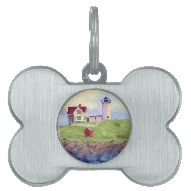 Nubble Light House York Maine Huisdieren Naamplaatje (voorkant)