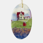 Nubble Light House York Maine Keramisch Ornament (Rechts)