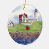 Nubble Light House York Maine Keramisch Ornament (Links)