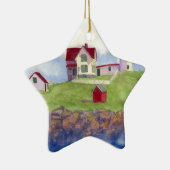 Nubble Light House York Maine Keramisch Ornament (Rechts)