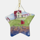 Nubble Light House York Maine Keramisch Ornament (Links)