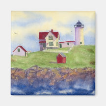 Nubble Light House York Maine Magneet