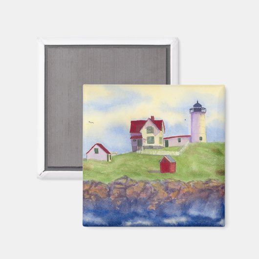 Nubble Light House York Maine Magnet (Voorkant / Achterkant)