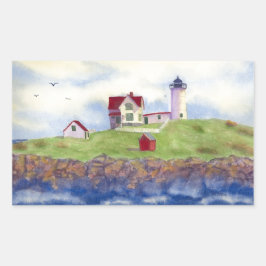 Nubble Light House York Maine Rechthoekige Sticker