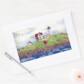 Nubble Light House York Maine Rechthoekige Sticker (Envelop)