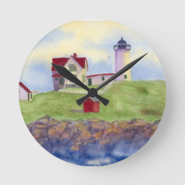 Nubble Light House York Maine Ronde Klok