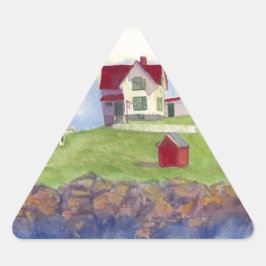 Nubble Light House York Maine Star Sticker
