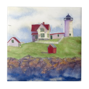 Nubble Light House York Maine Tegeltje