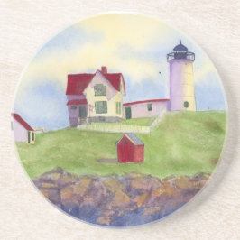 Nubble Light House York Maine Zandsteen Onderzetter