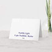 Nubble Light Kerstmis Kaart (Achterkant)