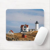 Nubble Light Lighthouse Cape Neddick Maine Muismat (Met muis)